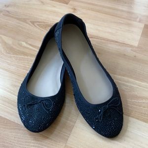 Aldo black sparkle ballerina flats